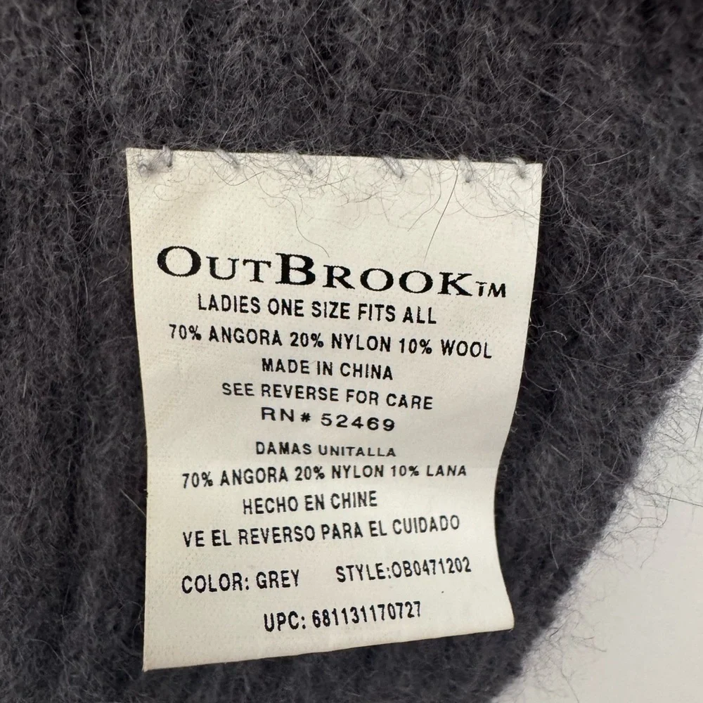 Gray Ombré Ribbed Scarf Angora